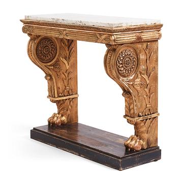 45. A Swedish Empire console table, first part of the 19th century.