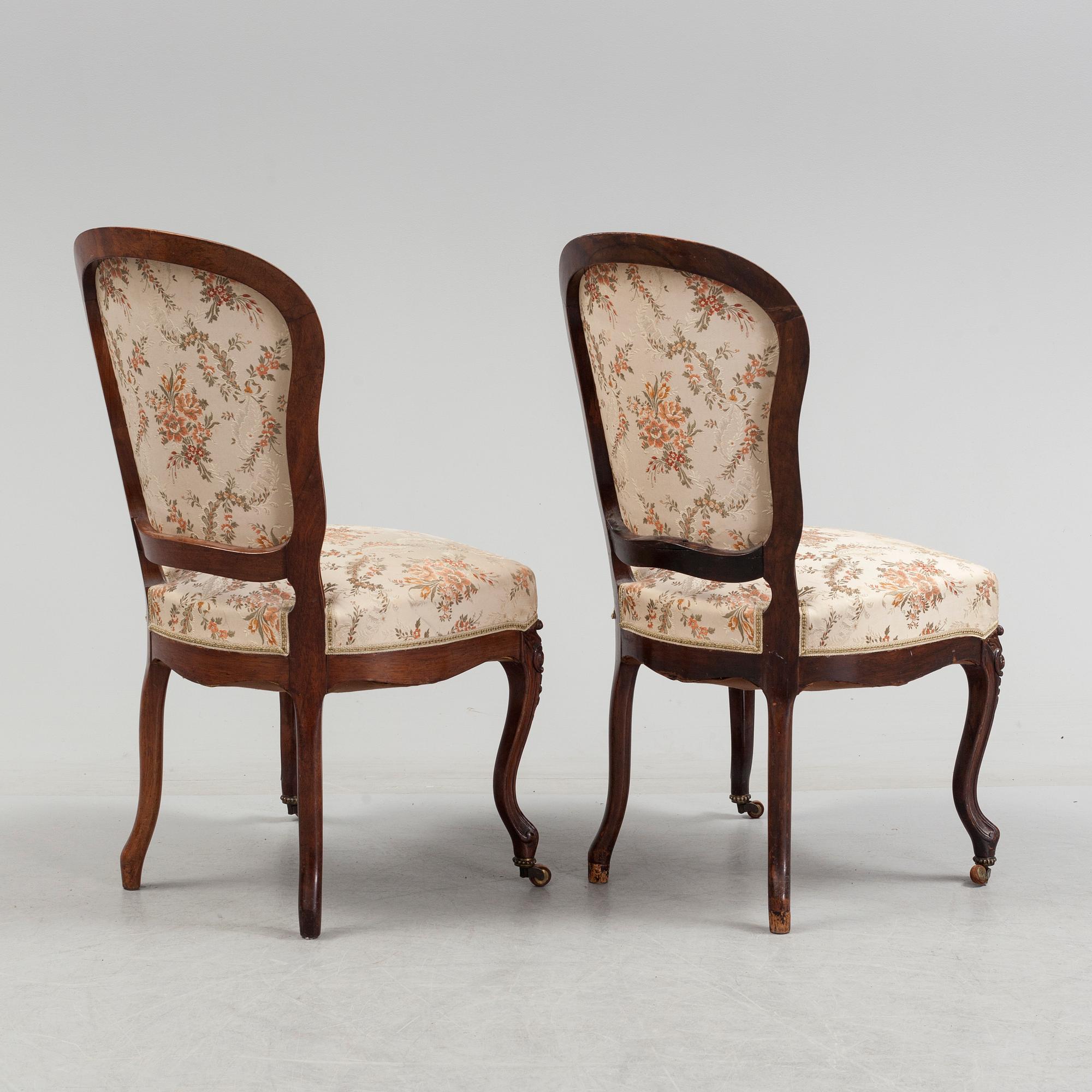 A sofa, two armchairs and two chairs, rococo style, first half of the 20th century.
