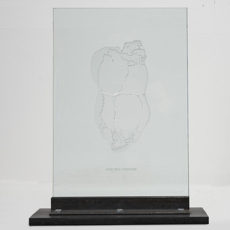 Carl Michael von Hausswolff, etched glass and iron, signed 3/3, 2008.