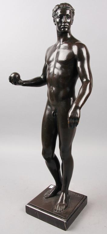 SKULPTUR, patinerad brons, sign M. Herm. Fritz.