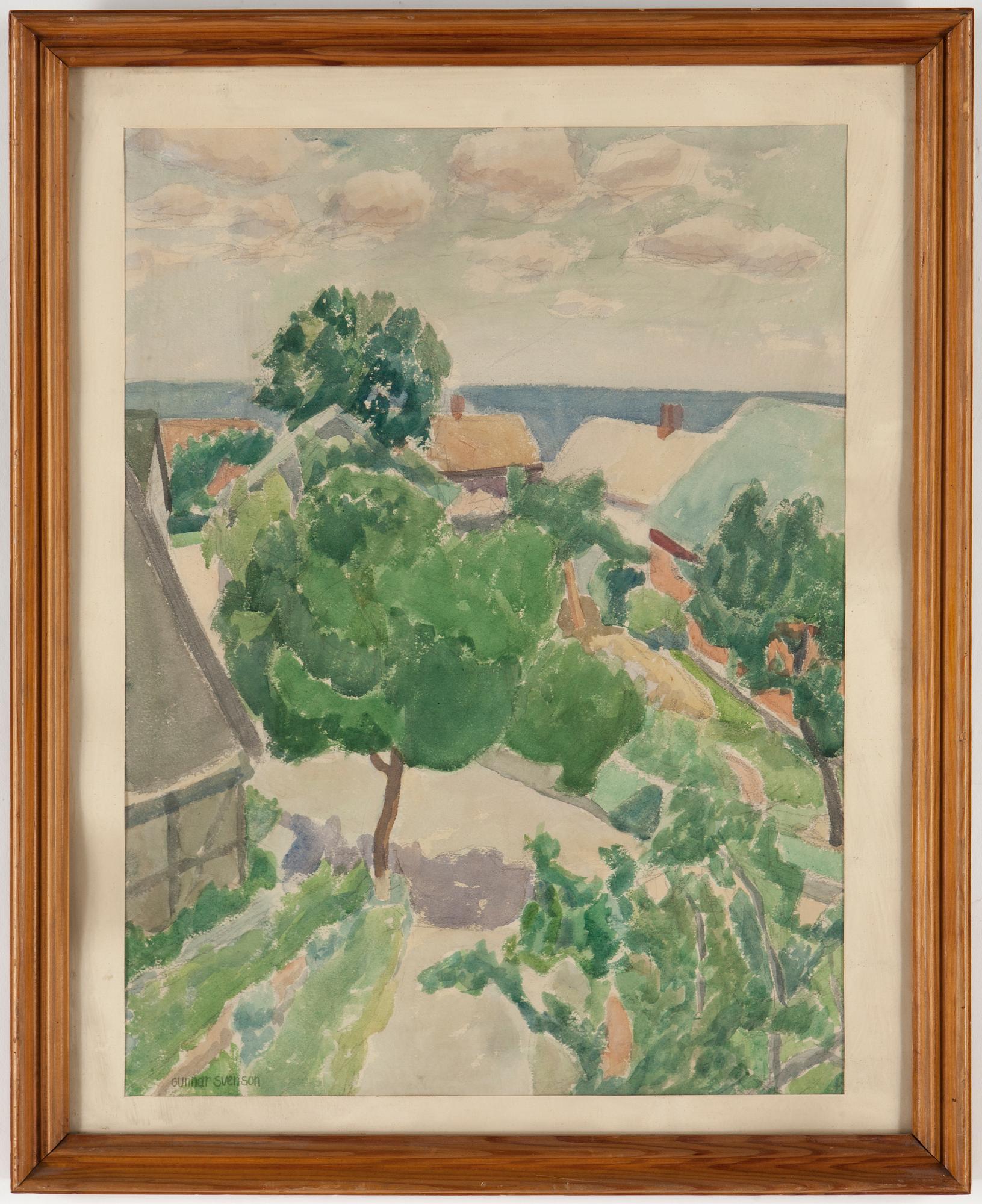 GUNNAR SVENSON, akvarell, signerad.