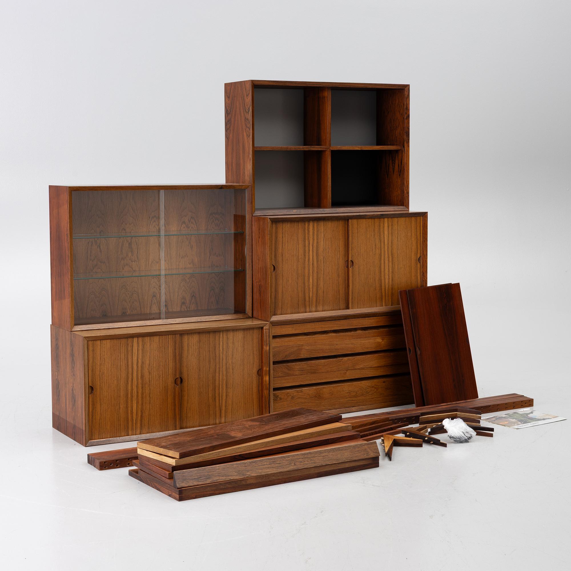 Poul Cadovius, Shelving system, “System Cado”, Royal System, Denmark, 1960s.