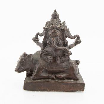 Skulptur Ganesha, brons, Indien 1900-tal.