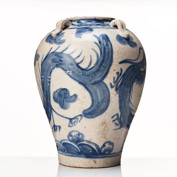 A blue and white jar, South East Asia, Vietnamn,  17th/18th Century.