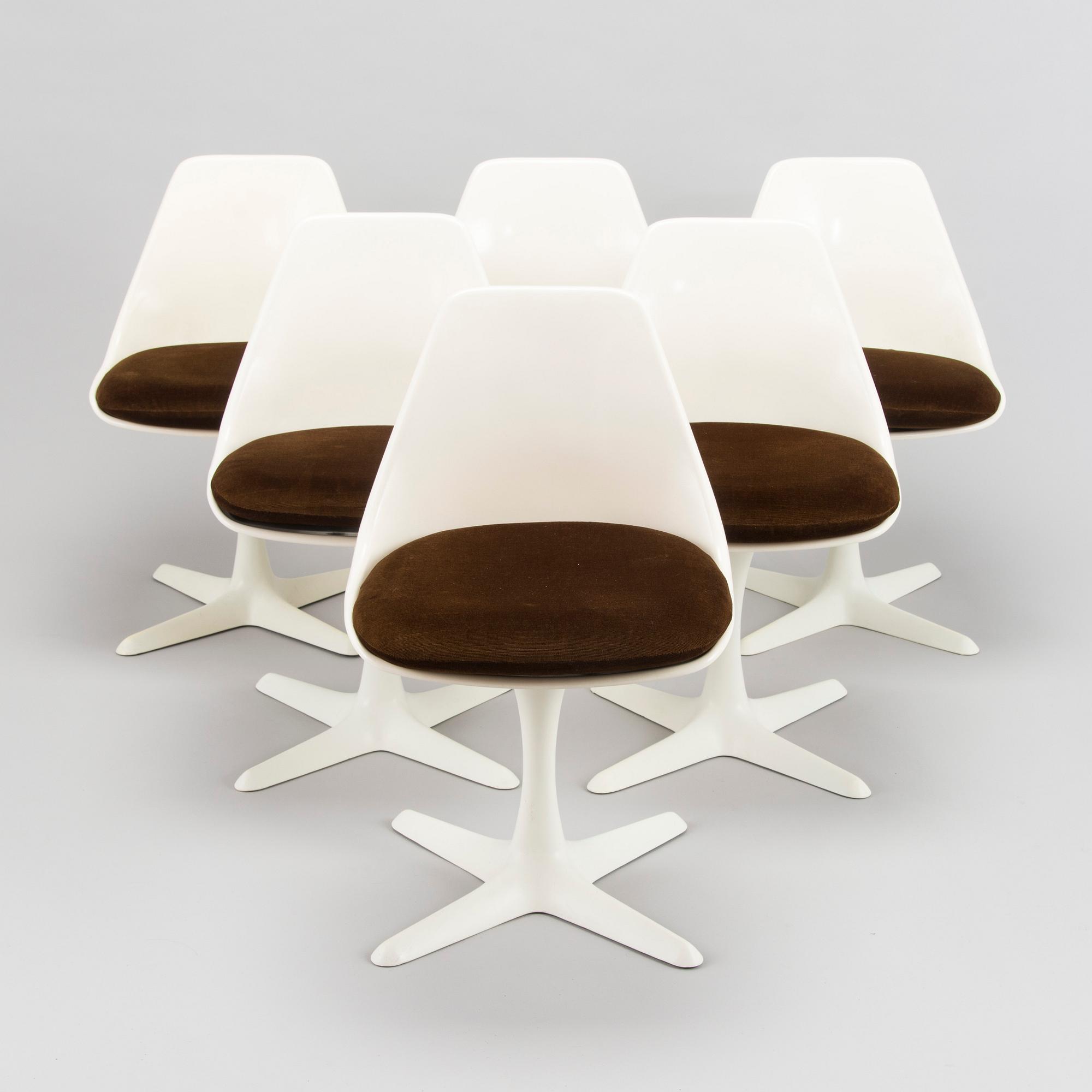 Maurice Burke, six 1960s chairs for Arkana, United Kingdom.
