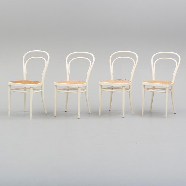 a set of four Thonet chairs, 20th century.