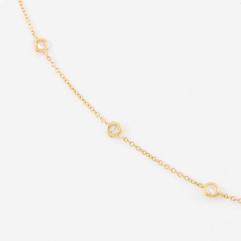 A necklace in 18K gold with a heart-shaped yellow brilliant-cut diamond 4.00 ct Fancy Yellow si1.