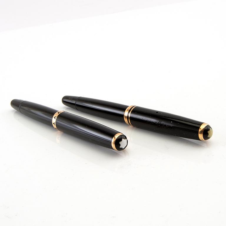 Montblanc fountain pens, 2 pcs Meisterstuck no. 252 and no. 262.