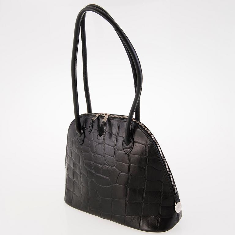 MULBERRY Black Congo Leather Breton Shoulder Bag.