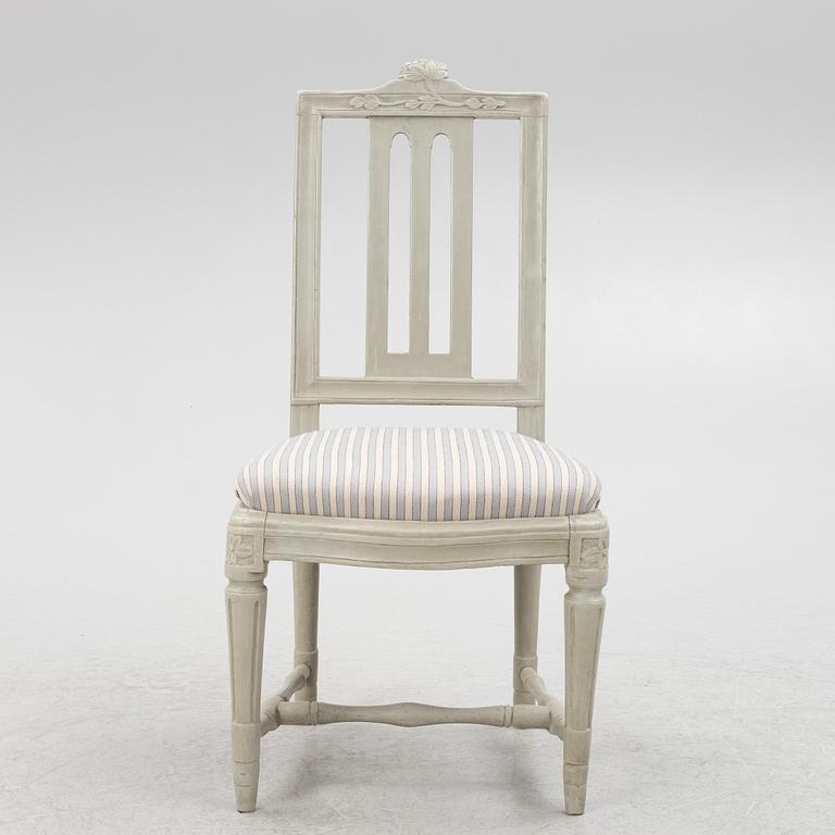 Stol, av Abraham Alfwardt (mästare i Stockholm 1770-98), Gustaviansk.