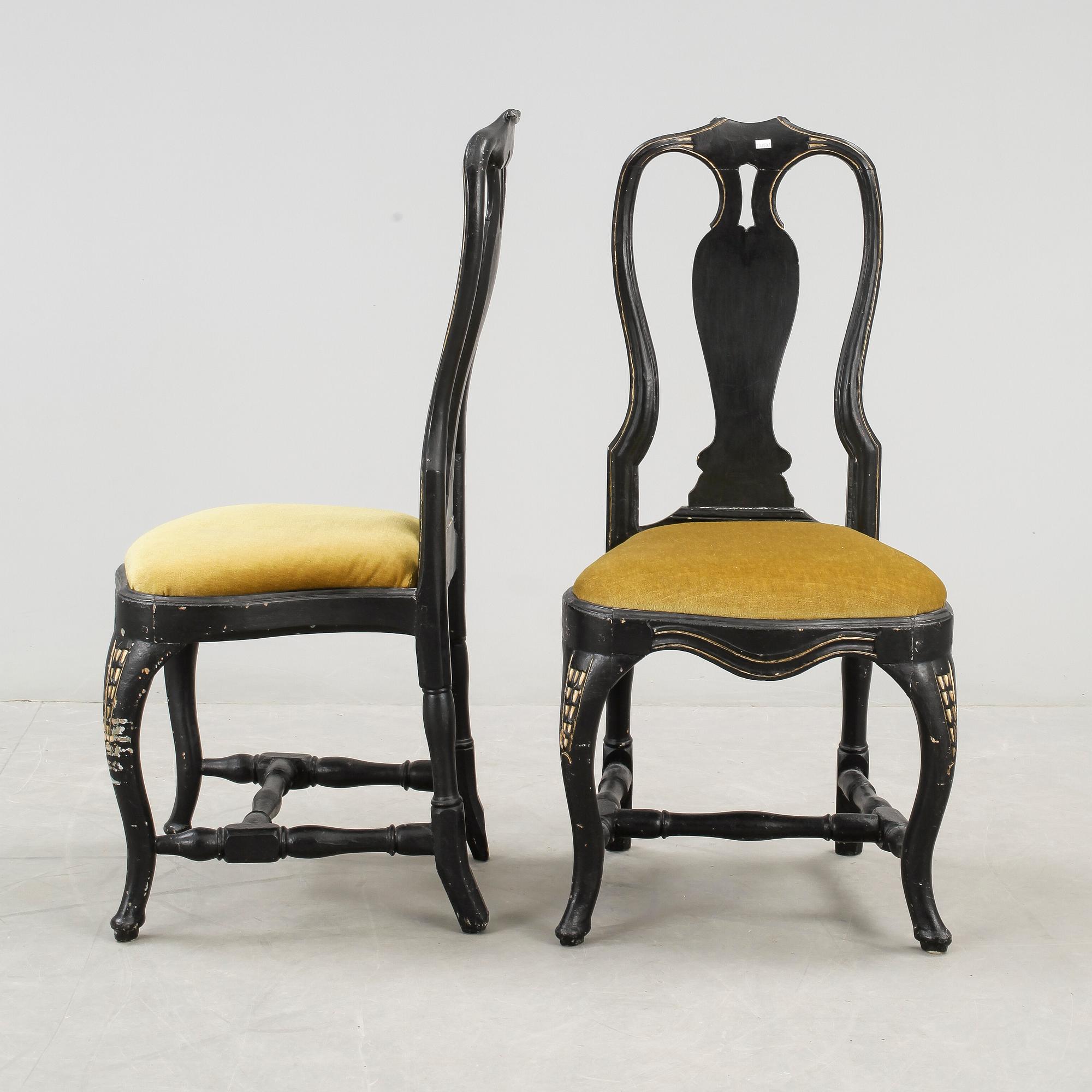 STOLAR, ett par, rokoko, 1700-tal.
