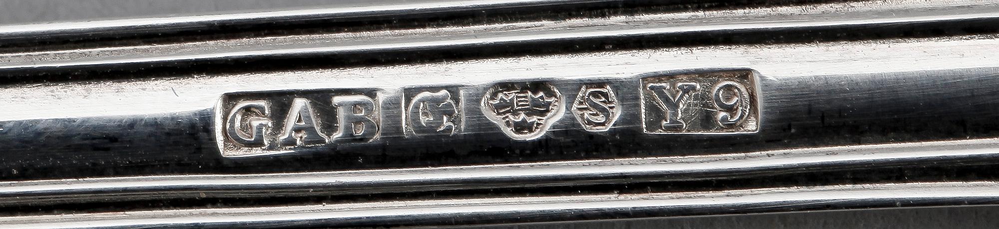 BESTICK, 50 st, silver, "Olga", GAB, Stockholm. Mestadels 1960/70-tal.