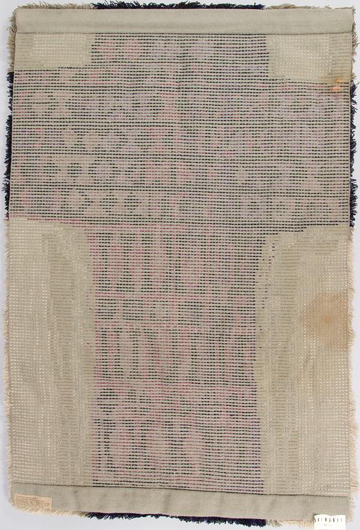 Tellervo Strömmer, LONG PILE RUG, Fredrika Wetterhoffin Kotiteollisuusopisto Hämeenlinna 1962.