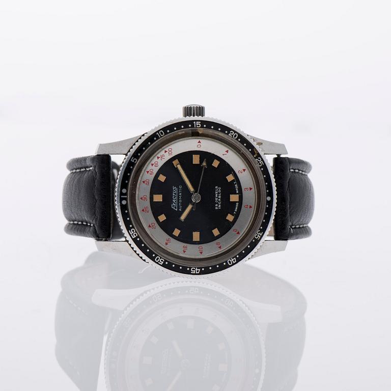 ARMBANDSUR, herr, Exactus Automatic, stål, 1960-70-tal.