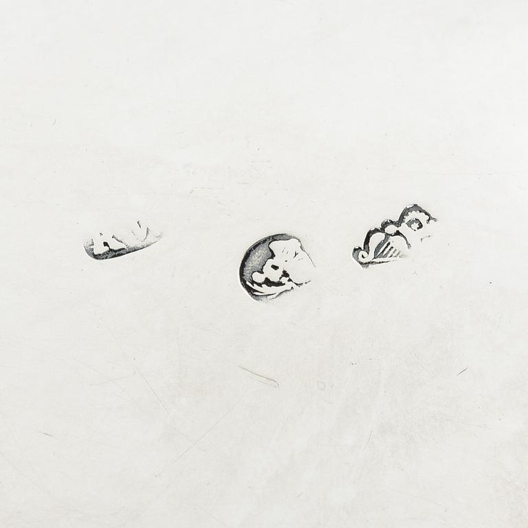 A pair of 18th century silver sauce boats, Richard William, Ireland, spoons, Peter & William Bateman, London 1807.