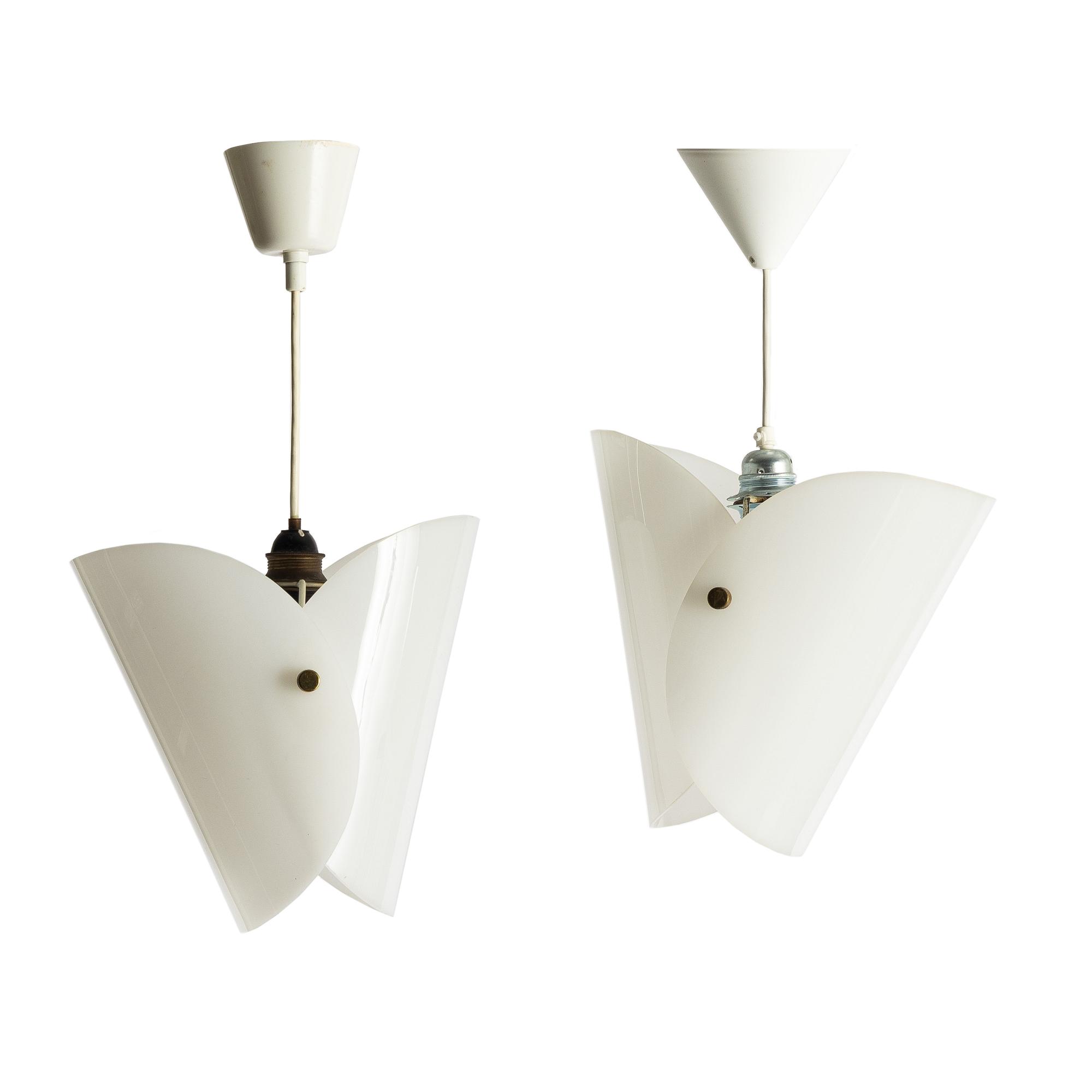 A pair of ceiling lamps, 1960s.