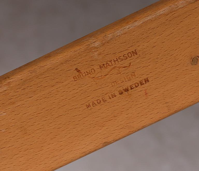 FÅTÖLJER, 1 par, " Eva hög", Bruno Mathsson, för Fima Karl Mathsson, Värnamo, 1900-talets andra hälft.