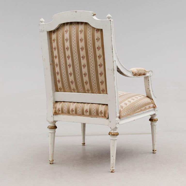 KARMSTOL, gustaviansk, 1700-tal.