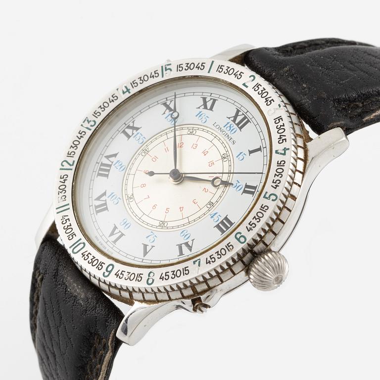 Longines, Hour Angle Watch, "Charles Lindbergh", wristwatch, 38 mm.