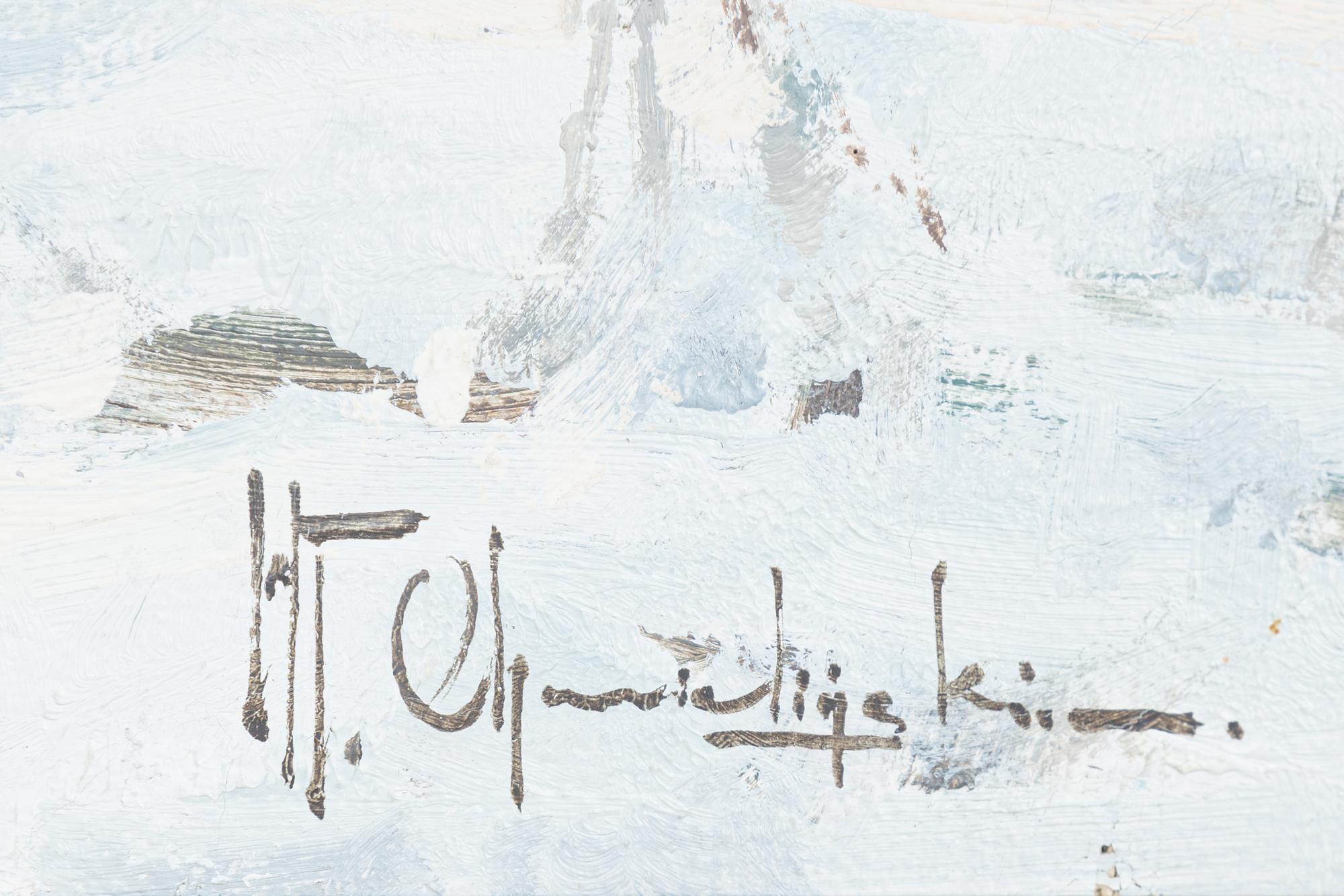 Wladyslaw Chmielinski, slädfärd i vinterlandskap.