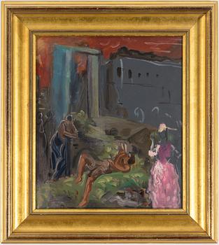 GEORG PAULI, oil on board. Signed with monogram.