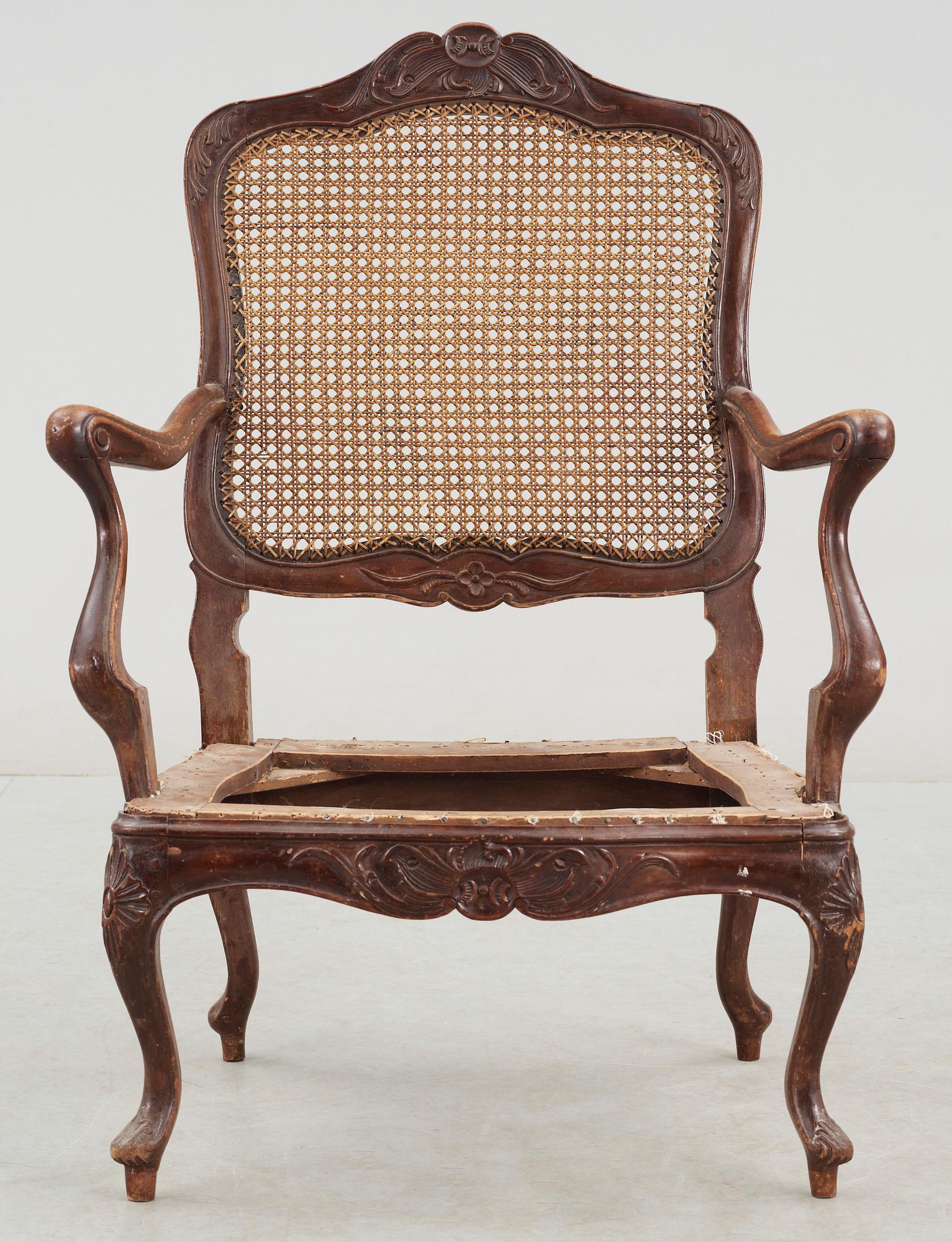 KARMSTOL, rokoko, 1700-talets andra hälft.