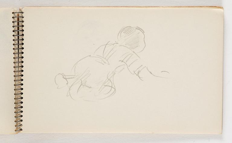 Lotte Laserstein, 10 små skissblock med teckningar.