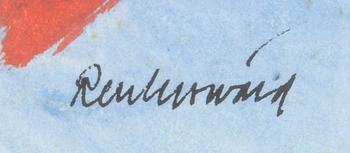 Carl-Fredrik Reuterswärd, watercolour signe3d and dated 1983.