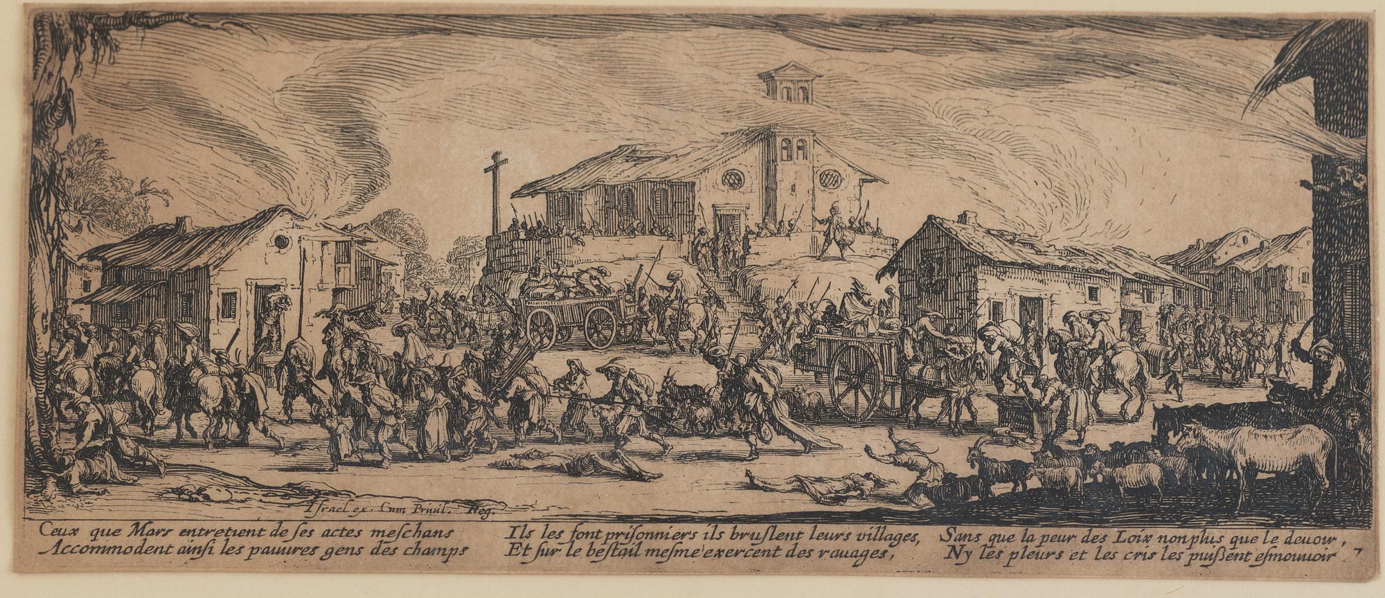 JACQUES CALLOT, the complete set of 18 etchings, 1633, second and third state mixed in the set.