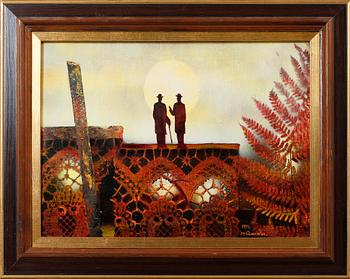 MICHAEL QVARSEBO, olja på pannå, signerad och daterad 1976.