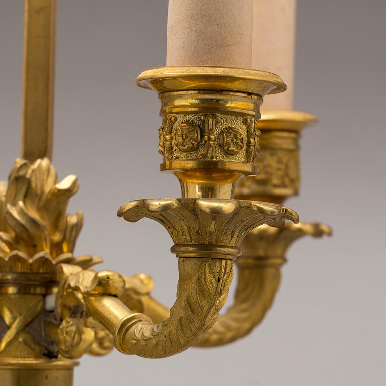 BORDSLAMPA, sk. Lampa à Bouillotte, empire-stil.