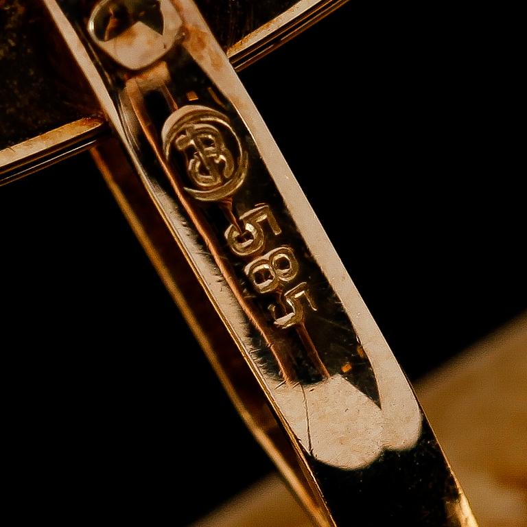 MANSCHETTKNAPPAR, 14 k guld. Total vikt ca 11 g.
