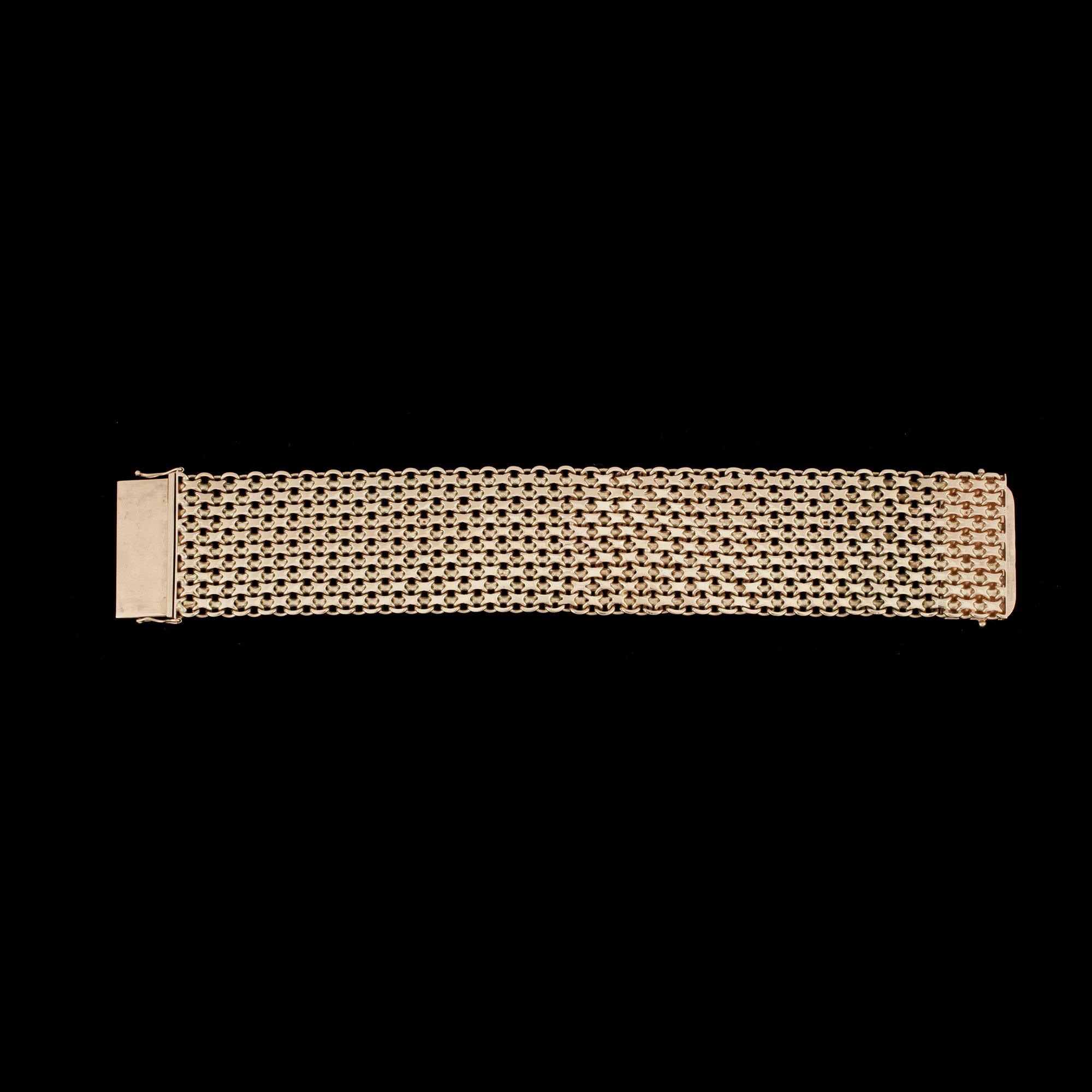ARMLÄNK, 18k guld, total vikt ca 130 gram.