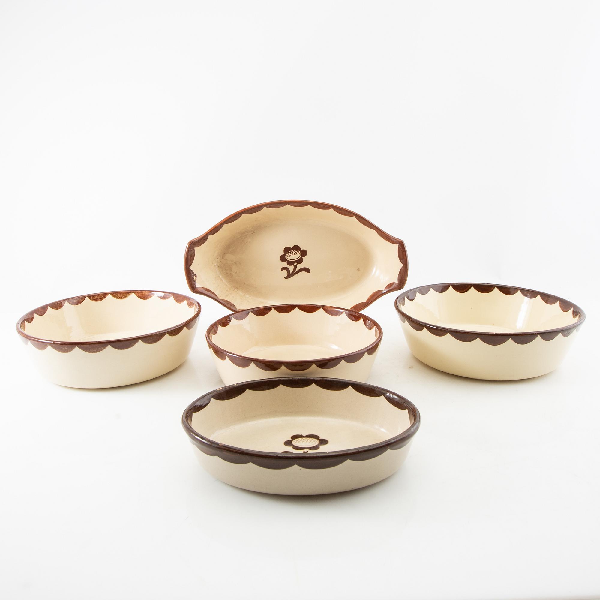 Wilhelm Kåge, designs 12 pieces "Pyro" Gustavsberg mid-20th century.