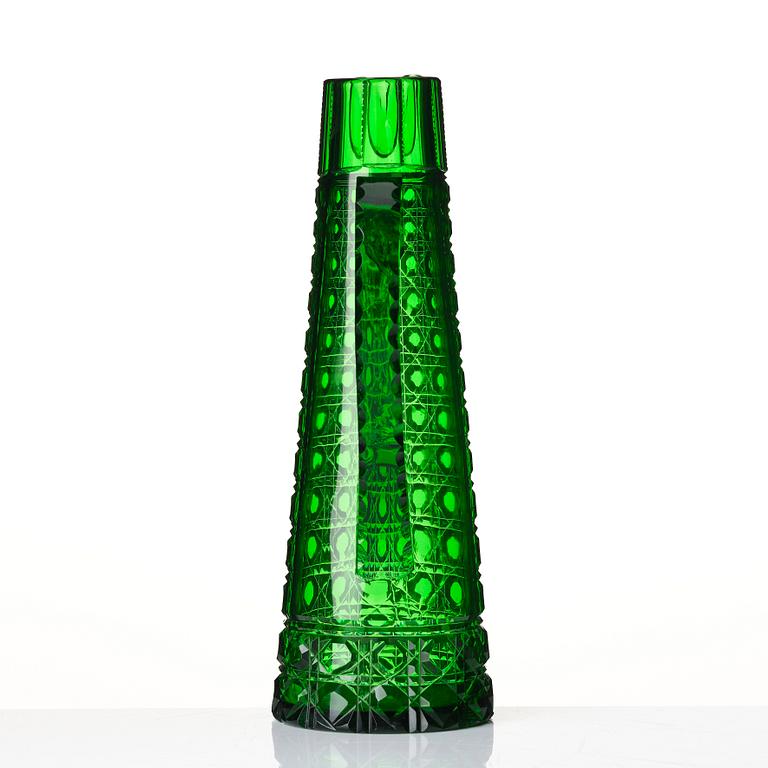 Likörservis, glas, en karaff och sex glas, Murano,  samt kanna,, 1900-tal.