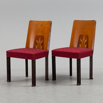 A set of six chairs by Erik Chambert, 1930´s.