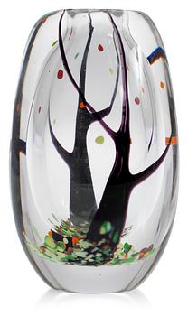 780. A Vicke Lindstrand 'Autumn' glass vase, Kosta 1950's-60's.