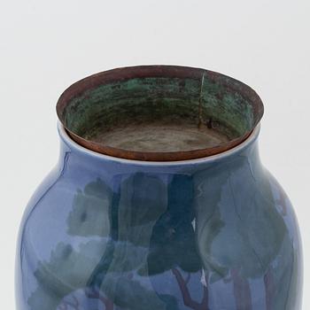 Nils Emil Lundström, an art nouveau floor vase from Rörstrand, early 20th Century.