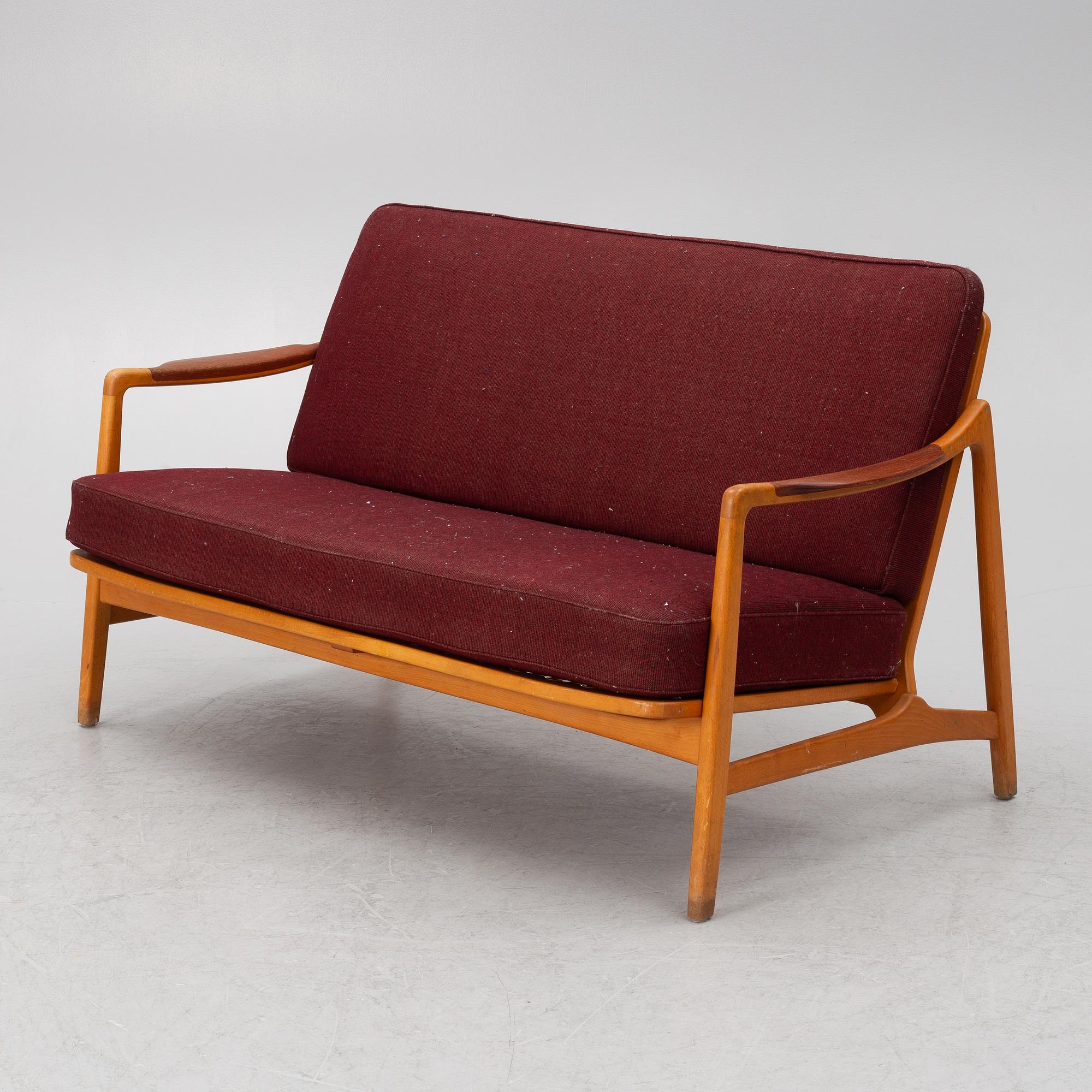 Tove & Edvard Kindt Larsen, a model 117 sofa, France & Daverkosen, Denmark, designed in 1956.