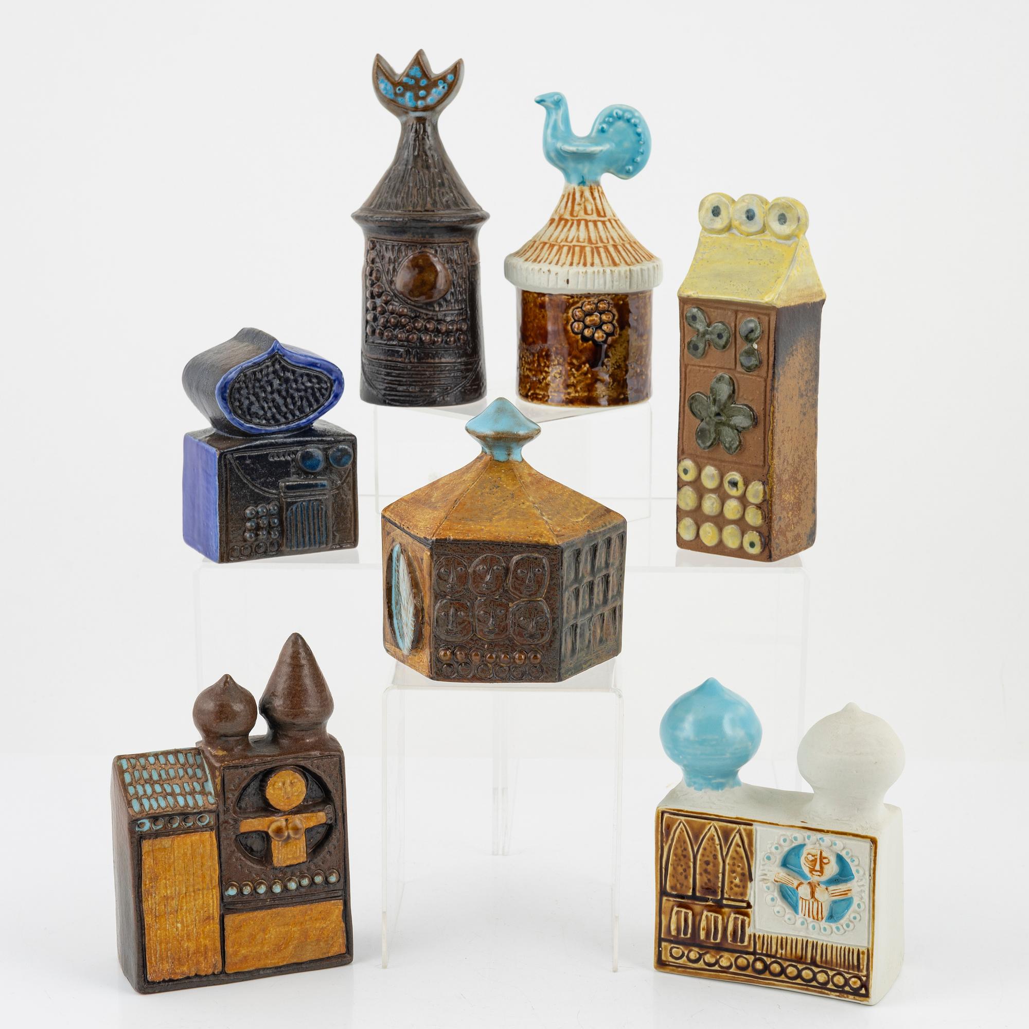 Bertil Vallien, "Bagdad", figuriner, 7 st., Gustavsberg.