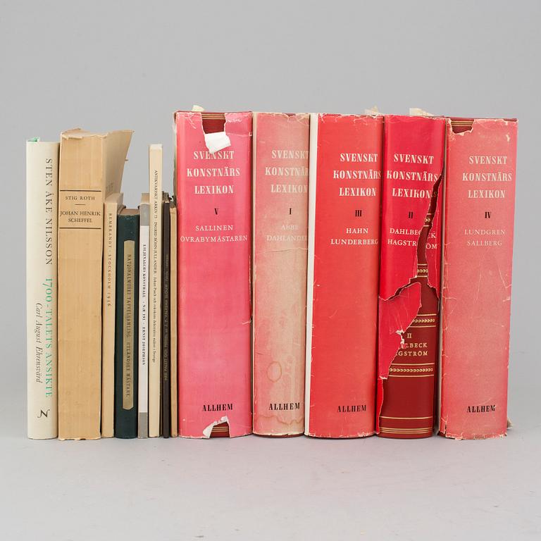 BOOKS, 15 vol, Swedish artists.