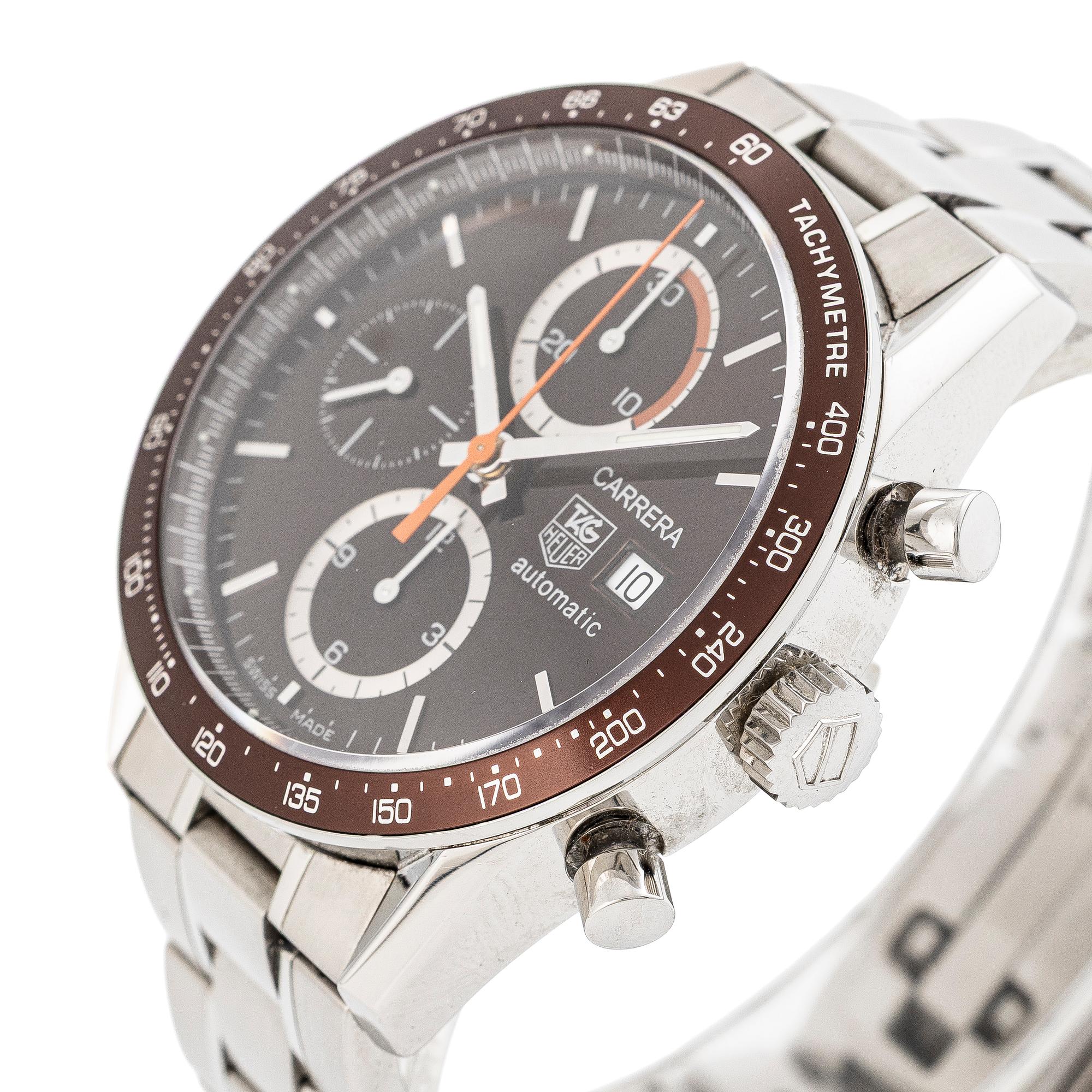 Tag Heuer, Carrera, Calibre 16, chronograph, wristwatch, 41 mm.