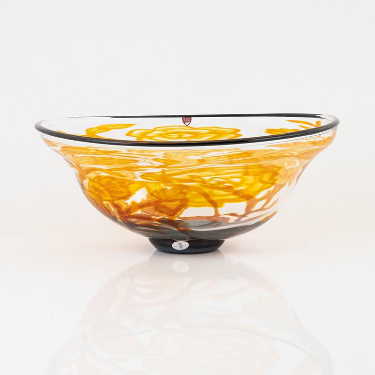 Eva Englund, a graal glass bowl, Orrefors, Sweden, 1980.
