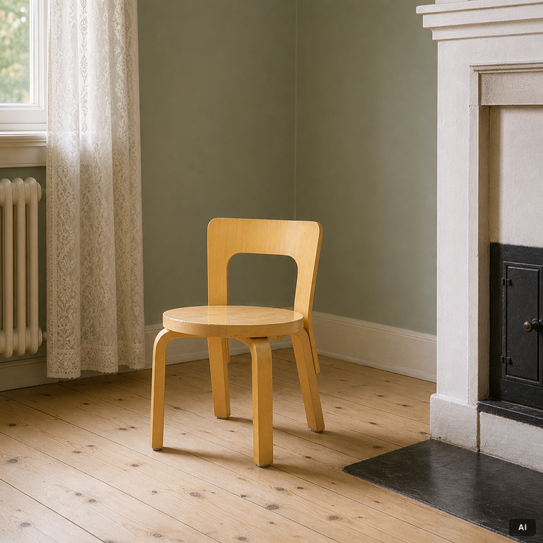 Alvar Aalto, barnstolar, 4 st, Artek, Finland.