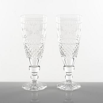 Fritz Kallenberg, champagneglas, 5 st, "Elvira Madigan", Kosta.