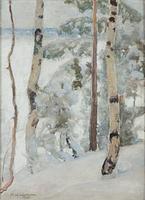 Pekka Halonen, Winter Landscape.