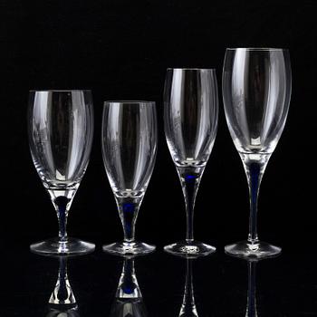 ERIKA LAGERBIELKE, glasservis, 232 delar, "Intermezzo", Orrefors, 1900-talets andra hälft.