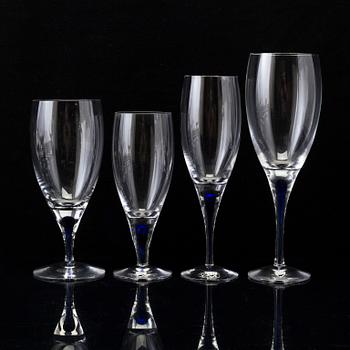 A 232 'Intermezzo' glass service by Erika Lagerbielke, Orrefors, second half of ght 20th century.