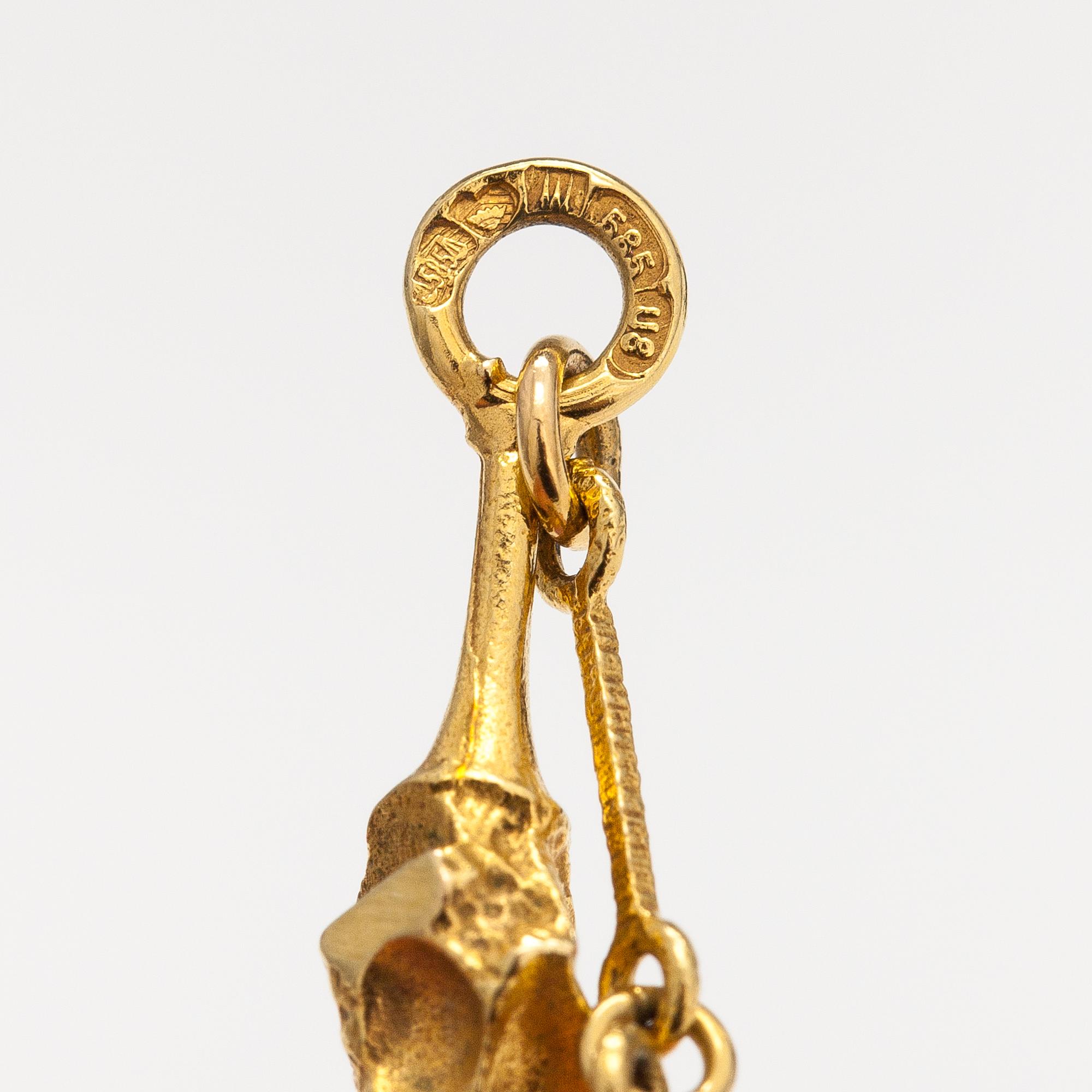 Björn Weckström, A 14K gold necklace "Nugget ". Lapponia 1997.