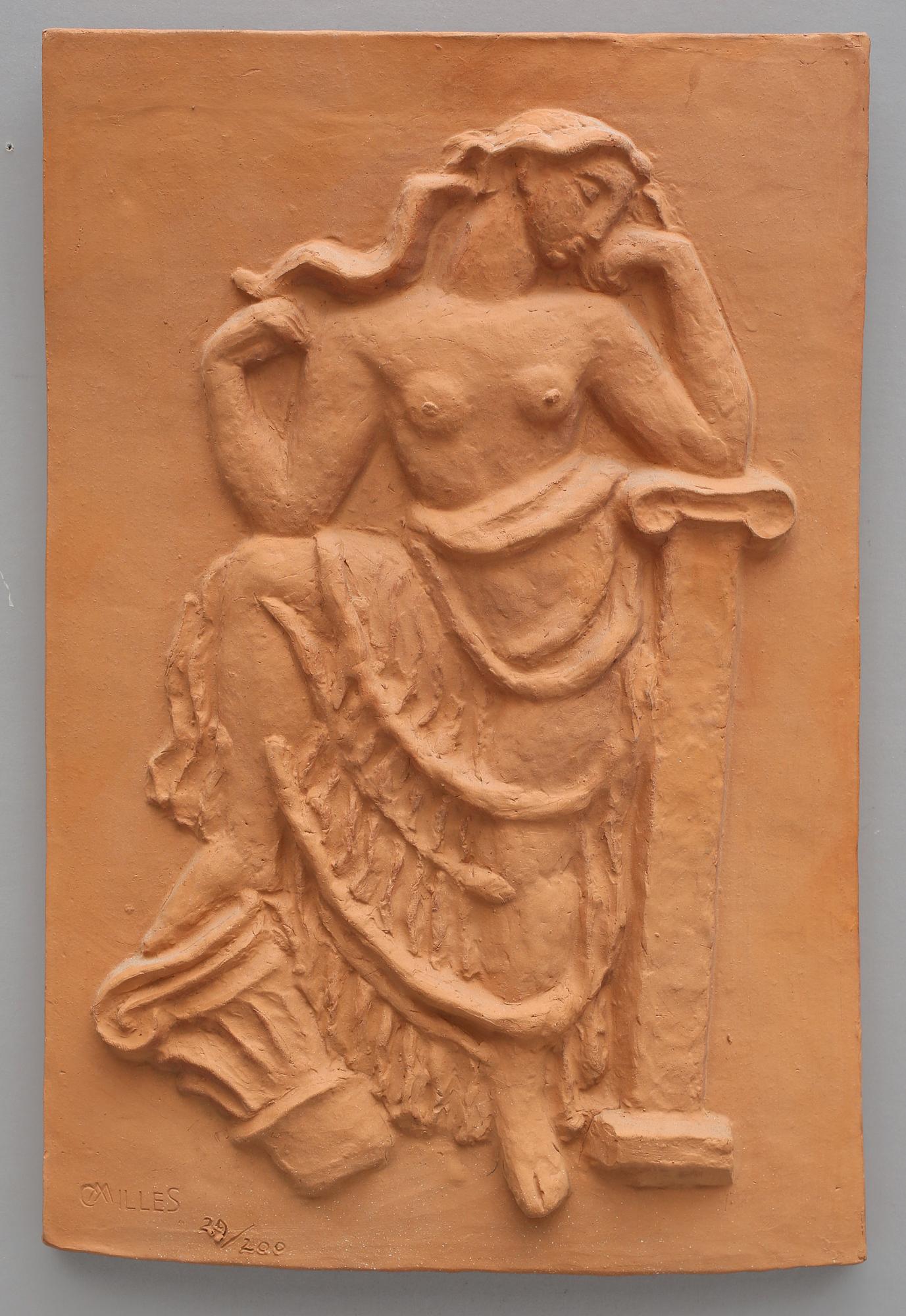CARL MILLES, relief, terrakotta, stämpelsignerad och numrerad 29/200.